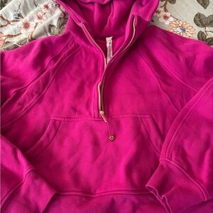 lululemon Bright Fuchsia Hooded Half-Zip Pullover